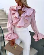 Light Pink Blouse With Pearls