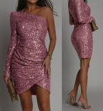 Black Soft Dress With Sequins