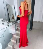 Red Maxi Dress From Stretch Material