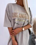Šviesiai Rausvos Spalvos Marškinėlių Suknelė Los Angeles