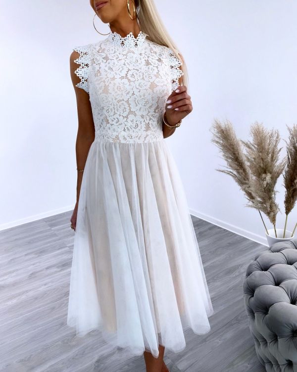 Белое Кружевное платье