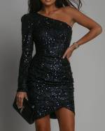 Rose Gold Soft Dress With Sequins