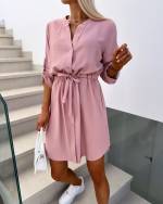 Pink Adjustable Waist Dress